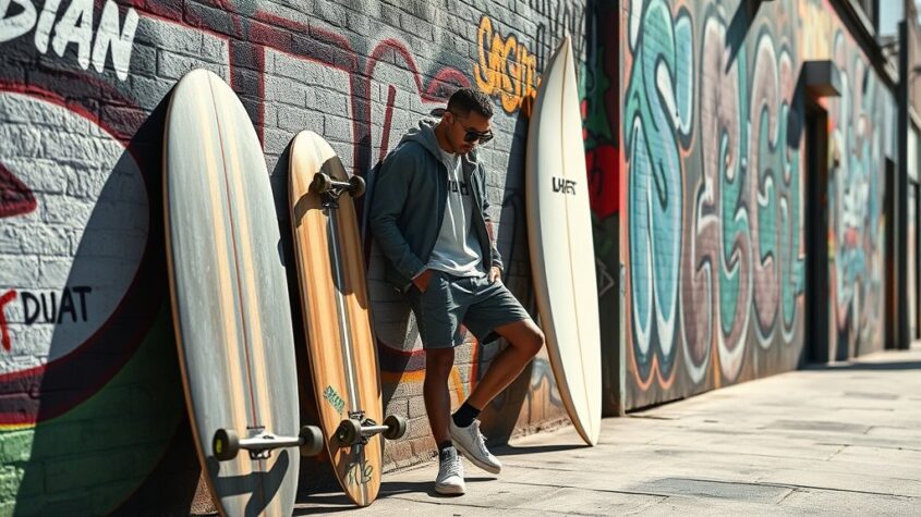 Surfen en skaten: de blijvende invloed op streetwear mode